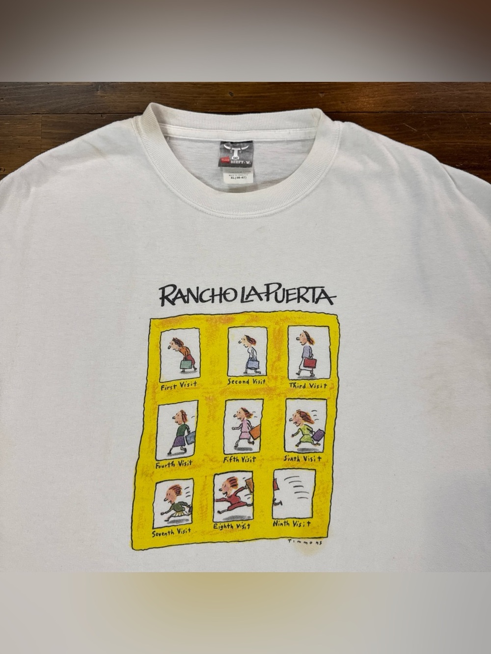 Vintage Rancho La Puerta T Shirt XL Hanes Beefy Mariscal Spa Resort As Is